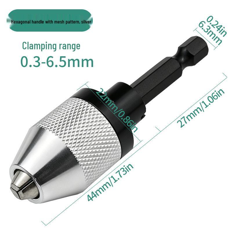 Self-Centering Electric Grinder Chuck with Three-Jaw Twist Drill Bits