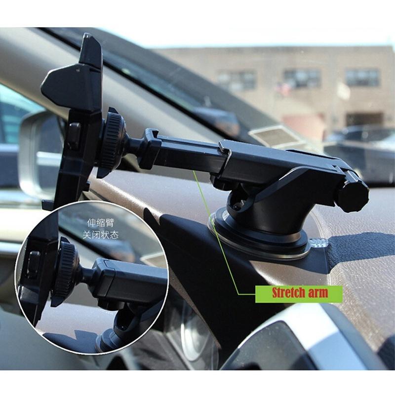 Car Holder Smart Phone Navigation Suction 360 Rotate Adjustable 3-6.5 Inch Bracket 1pc
