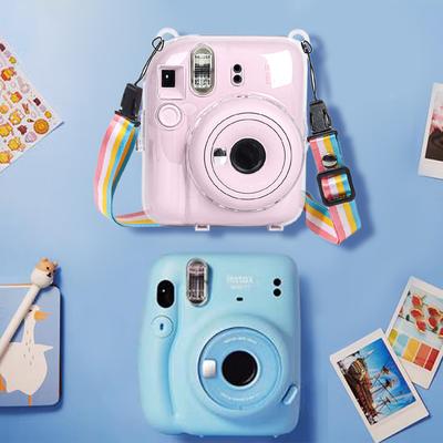 Mini Camera Case Transparent Cover Shell with Shoulder Strap Storage Box for Fujifilm Instax Mini 12 for Camera Instax Mini12