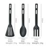Children's 3-Piece Nylon Kitchenware Set: Draining Spoon, Slotted Ladle, Noodle Fork - Portable for Travel & Camping