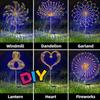 LED Solar Power Firework Lights Garden Decoration Fairy Lights Waterproof Outdoor Dandelion Lawn Lamp for Patio Garden Decor