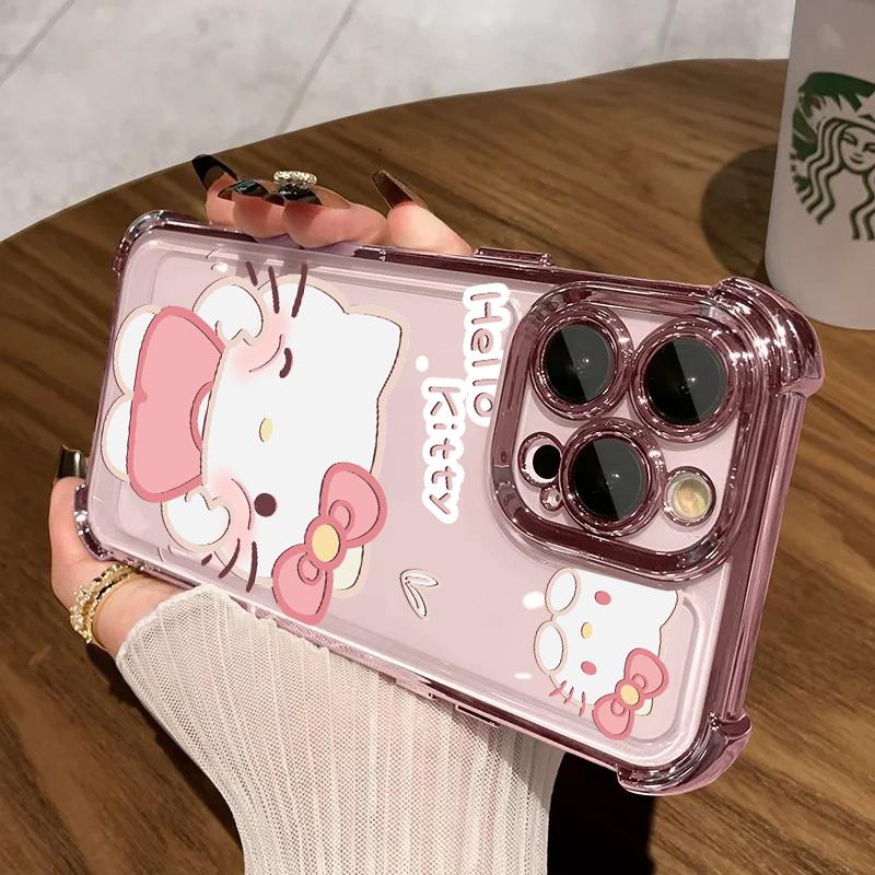 Case For Samsung Galaxy S26 S25 Ultra A57 A56 A16 A54 A55 A07 A35 S24 S23 Ultra Plus FE 5G Soft Hello Kitty Shockproof Casing