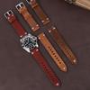 Vintage Genuine Leather Watch Band 19mm 20mm 22mm 24mm Brown Coffee Handmade Stitching Cowhide Strap Bracelet Watch Accessories