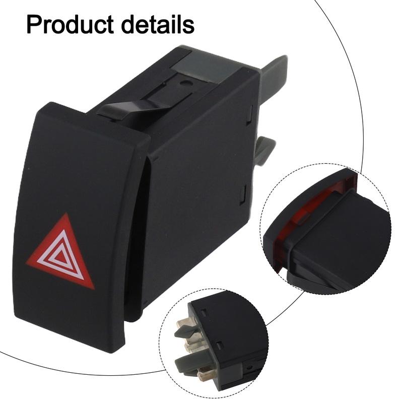 2002-2008 Button Hazard Warn Button Switch Car Parts Replacement As Shown Easy Tallation OE Part Number 3U0953235H