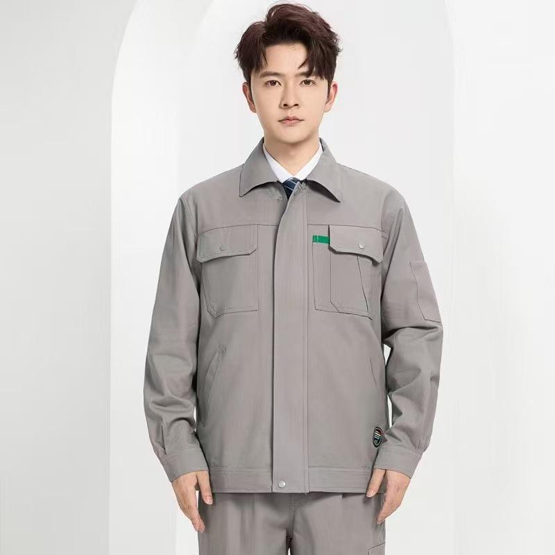 Durable Cotton Workwear Set: Anti-Scald, Long Sleeve, Wear-Resistant Clothing for Auto Repair and Electric Welding
