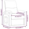 VidaXL Fauteuil inclinable Taupe Tissu 342458