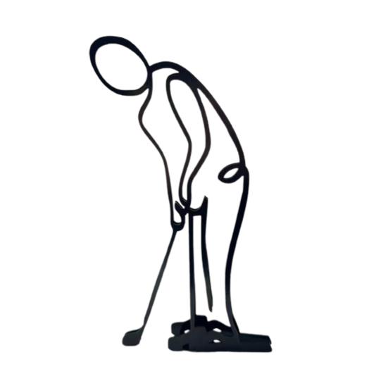 Athlete Wire Figurine Minimalist Abstract Iron Wire Sportsmen Outline Statue Sculpture Home Office Bookshelf Desktop Decoration Ornament