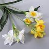 Silk Flowers Fake Daffodil Flower Lifelike Artificial Bouquet  Home Decoration