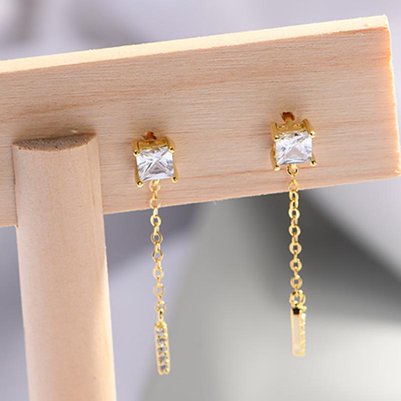 

Женские серьги-листья, корейские милые серьги с маленькими свежими бриллиантами