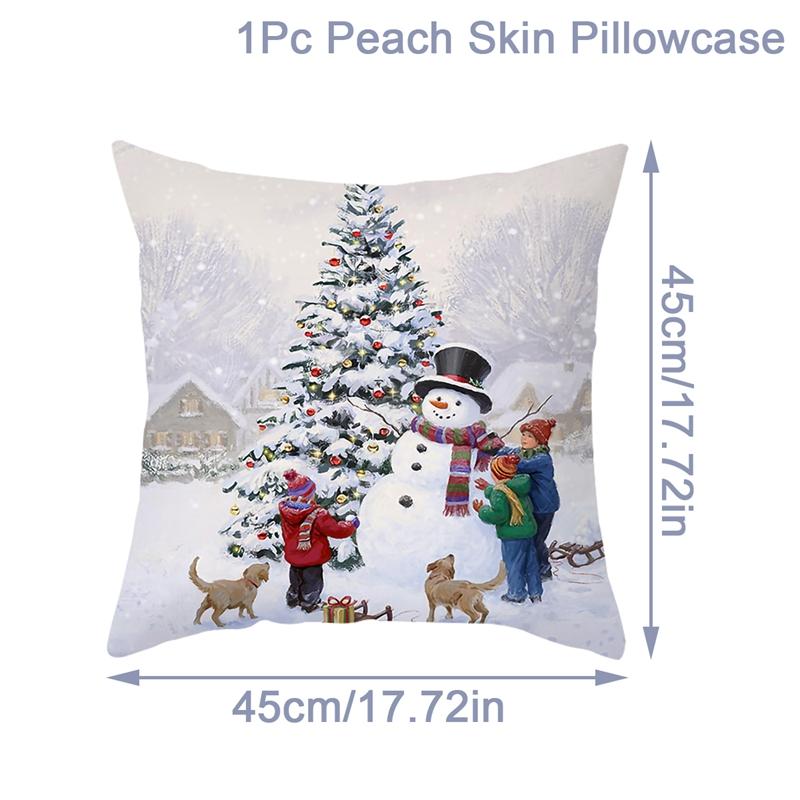 Christmas Cushion Cover Merry Christmas Decorations For Home 2025 Cristmas Ornament Pillow Case Xmas Navidad Gifts New Year 2025