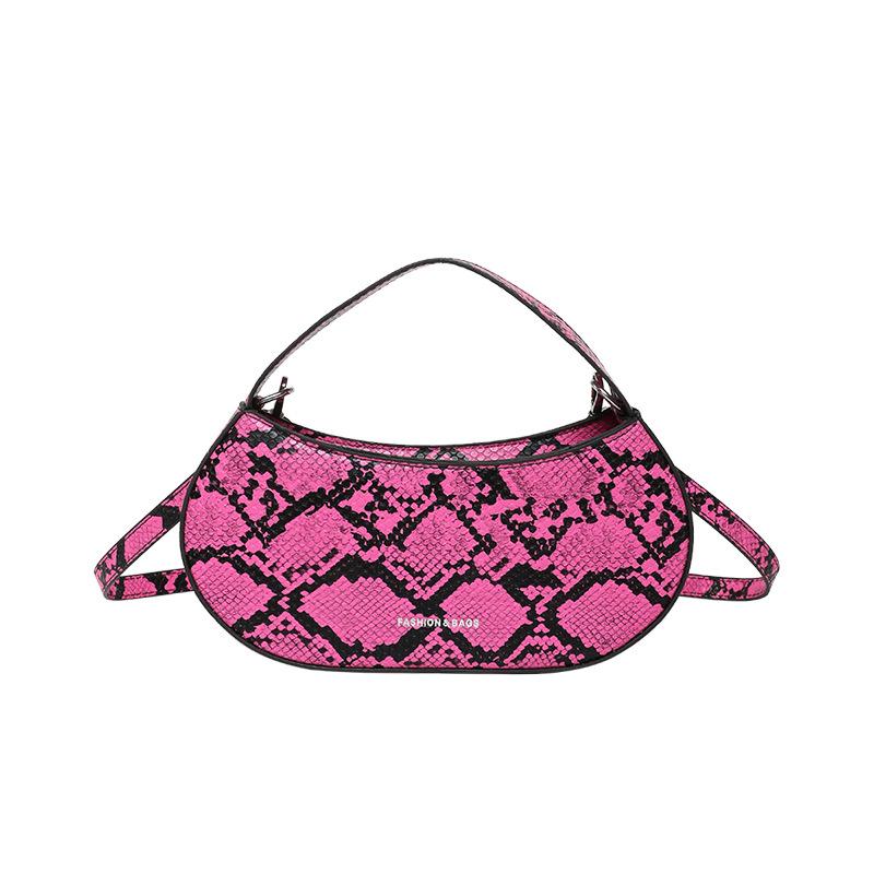 Trend Wholesale Personalized Python Pattern Handbag Spice Girl Style Niche Design Temperament Versatile High Quality Messenger Bag