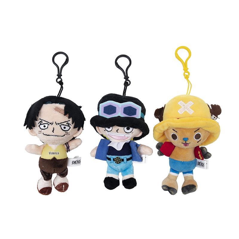 One Piece Luffy & Chopper Keychain Plush Doll - Anime Cartoon Accessory