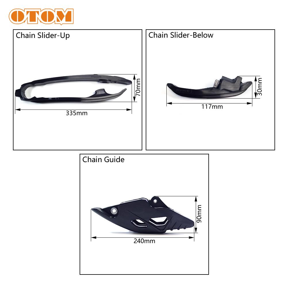 OTOM Motorcycle Swingarm Chain Slider Kit+Chain Guard Guide For KTM HUSQVARNA GASGAS SX SXF XC XCF EXC-F FC FE MC ECF 2023-2024