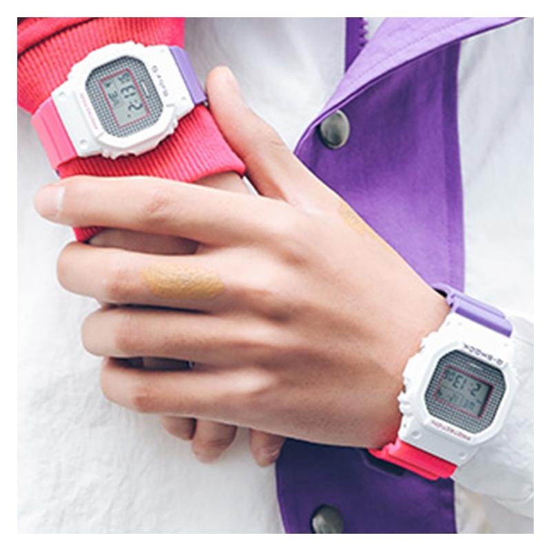 Casio Watch series-DWBGD Series Geometric Pattern Design Waterproof and Shockproof Quartz Movement Japanese and Korean DW-5700THB-7PR+BGD-570THB-7PR
