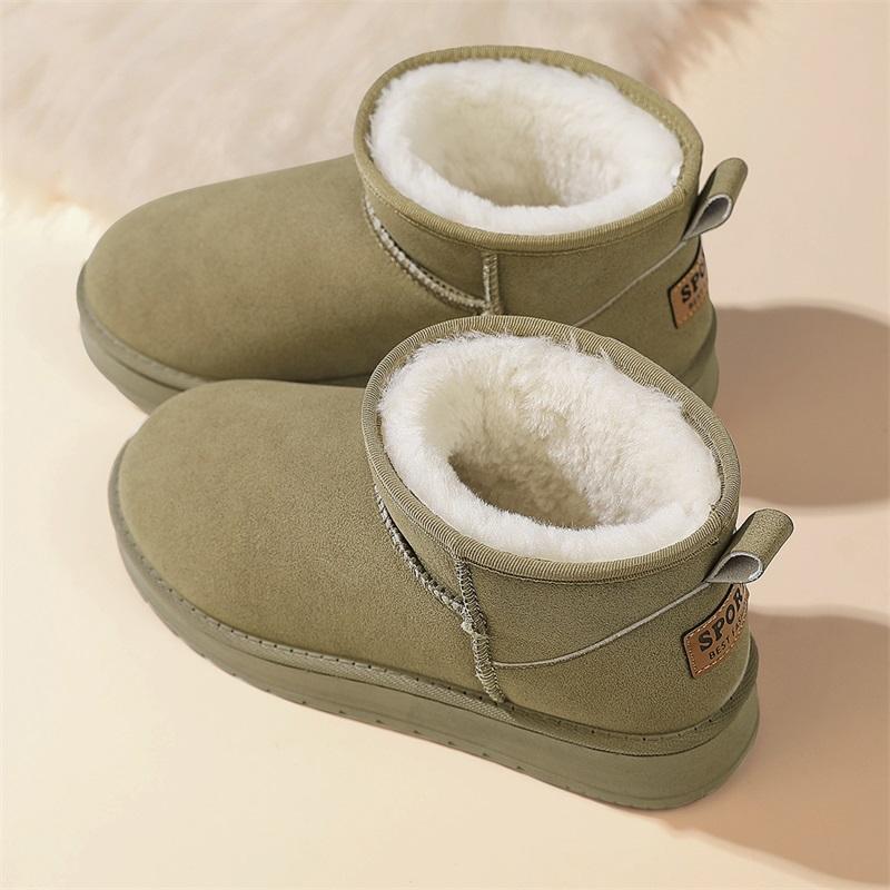 Snow Boots Women Lace Up Warm Ankle Boots Ladies Winter Fur Shoes Platform Casual Comfortable Short Boots