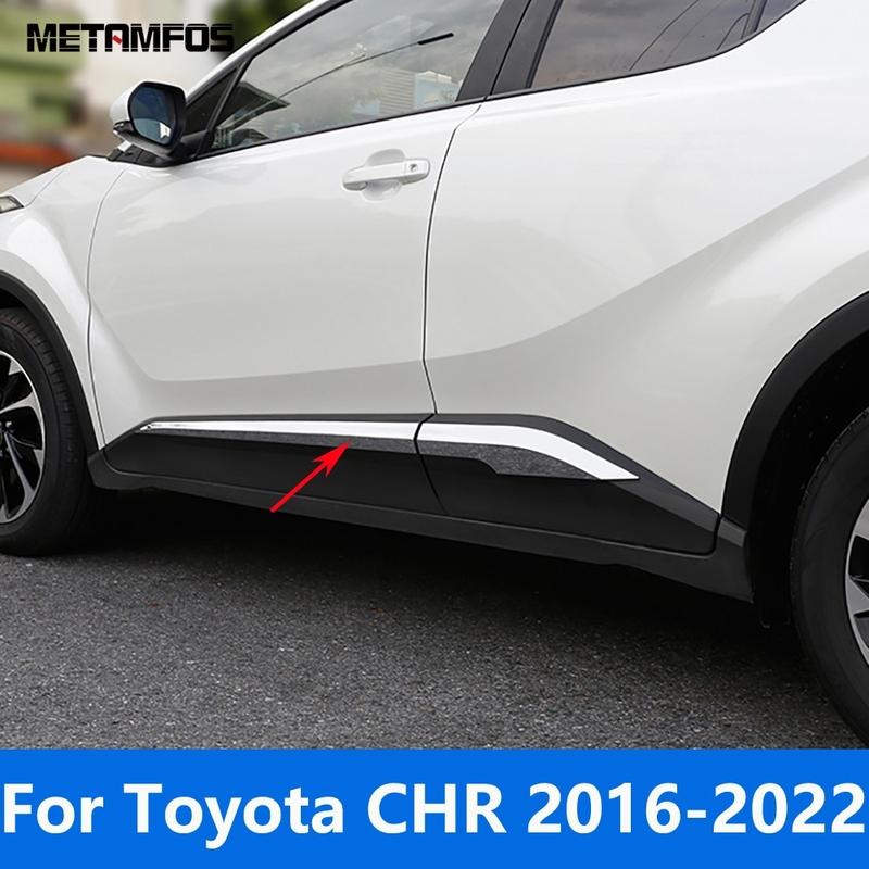 For Toyota CHR C-HR 2016-  Carbon Fiber Door Side Line Strip Body Skirt Molding Trim Sticker Accessories Car Styling