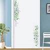 Selbstklebender Wandsticker Frische Grüne Blätter Pflanzen für Türecke Wohnzimmer Schlafzimmer Heimwanddekoration