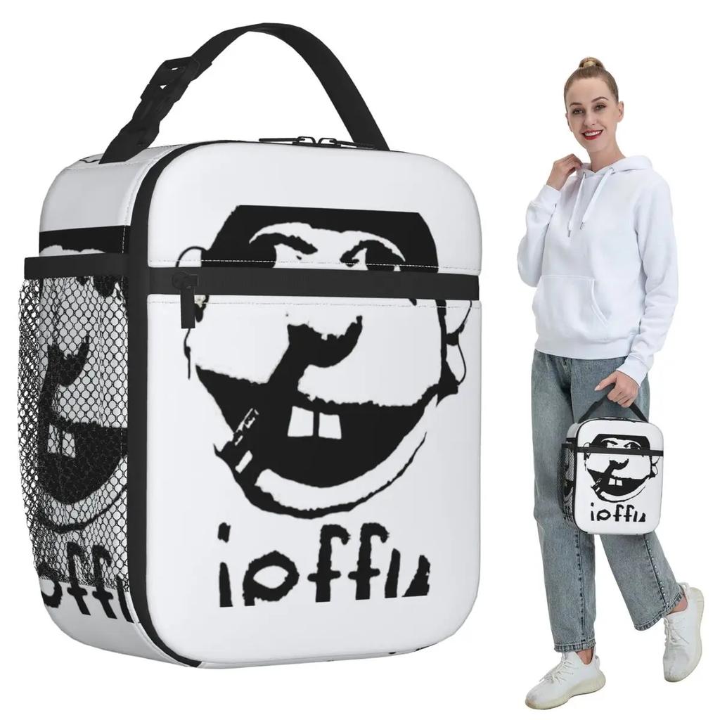 Jeffy Face Sml Rapper Isolierte Lunchtasche für Damen Büro-Kühltasche Thermische Lebensmittelbox Tragetasche Auslaufsicherer Lunchbox-Behälter