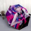 1 Stück Outdoor-Schirm mit Anime-Charakter-Design - Automatisches Öffnen/Schließen, Tragbares 3-fach faltbares Design, 8-Speichen-Eisenrahmen - Perfektes Geschenk für Fans, T