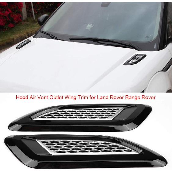 Car Exterior Outlet Wing Trim Grille Side Scoop Hood Cover Exterior Hood Air Vent Outlet Wing Trim Cover Intake Scoop Turbo Bonnet Vent Decor for