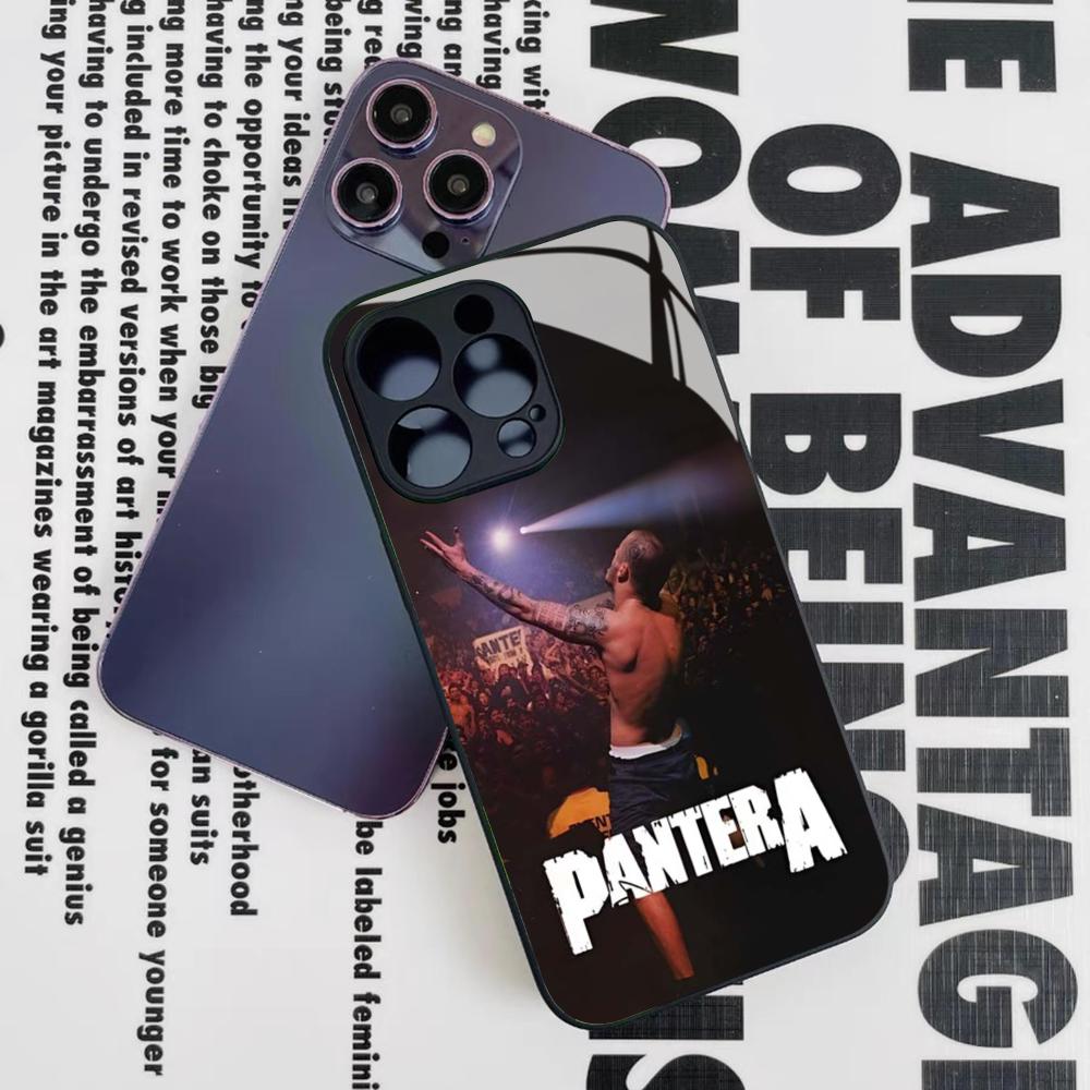 Pantera Ritual Metal Band Phone Case for Iphone 15 14 12 11 13 Pro Max Mini 8 X Xr Xs Puls Black Glass Cover