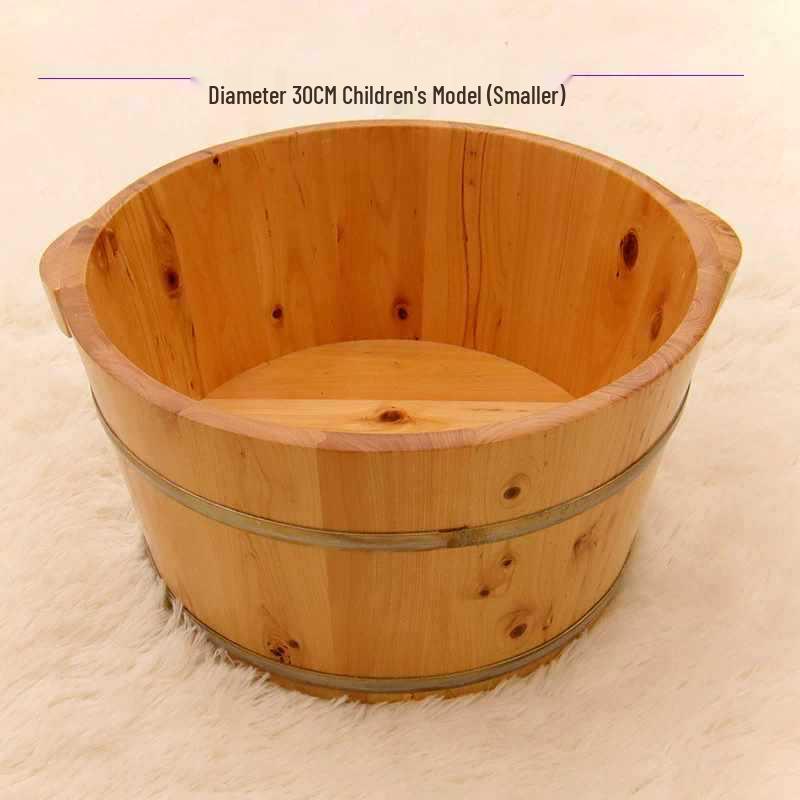 

40cm Deep Wooden Foot Soaking & Washing Basin with Lid