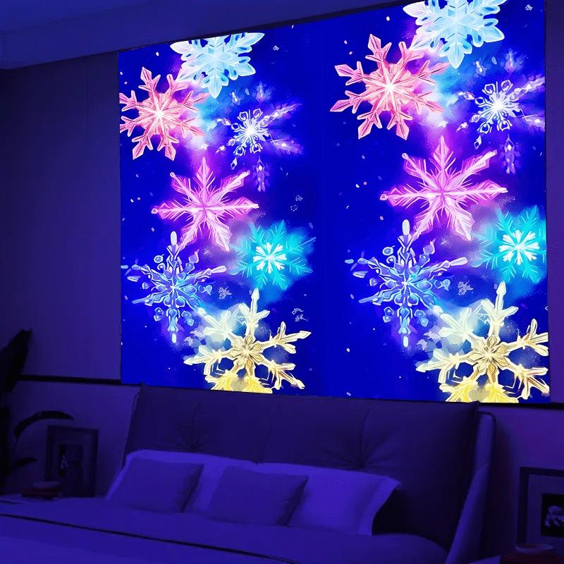 Ultraviolet Punk Cyberrobot Luminous Tapestry, Indoor Mood To Create Atmosphere, Psychedelic Luminous Art, Bedroom Decoration