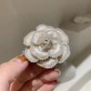 Flower Brooch Elegant Decorative Accessory Decor Ornament for Coat Suit Cover Up White