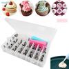 32-Piece Piping Nozzle Set | Stainless Steel Cake Decorating Tips with Pastry Bags & Storage Case