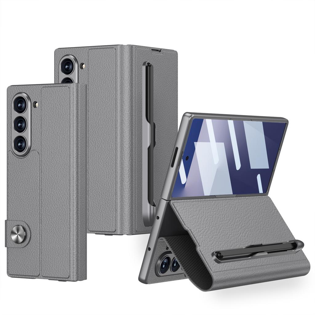 Samsung ZFold7 Mobile Phone Case Flip Leather Case Pen Slot Shell Film Integrated Fold7 Anti Fall Protection Case