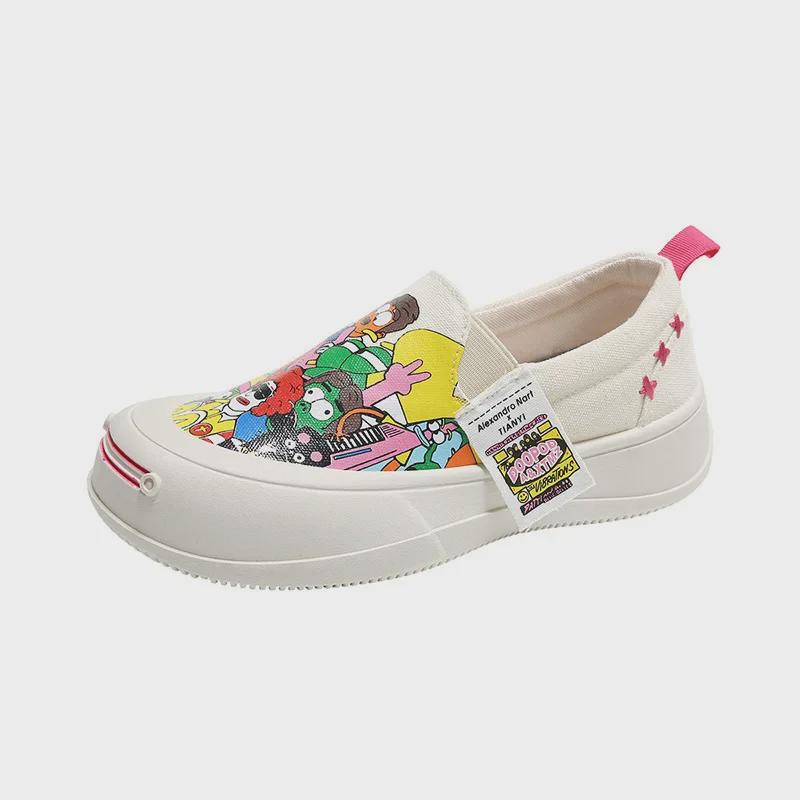 2024 Women's Korean Style Slip-On Canvas Flats - Casual Fashion