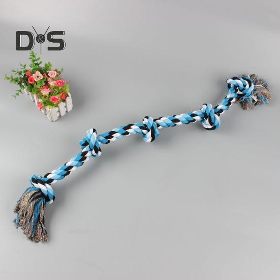 5-Knot Dog Rope Toy Heavy-Duty Dog Chew Rope Toy for Aggressive Chewer Interactive Dog Pull Cotton Rope for Tug of War Game