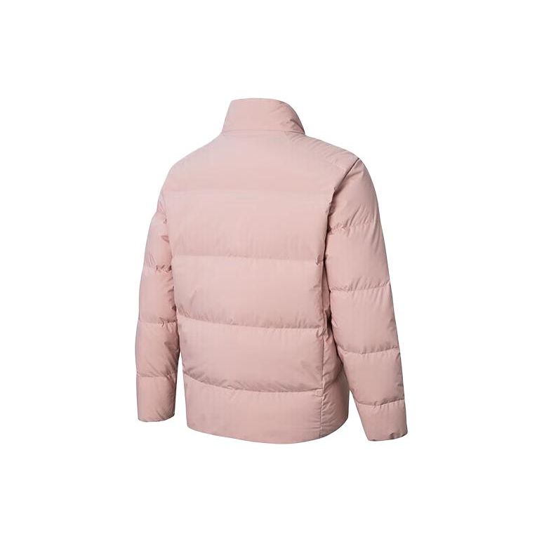 Anta Outdoor Series Solid Color Four-Proof High Collar Warm Snow Shell Down Jacket Unisex Outerwear Peach-Pink 952347916-5