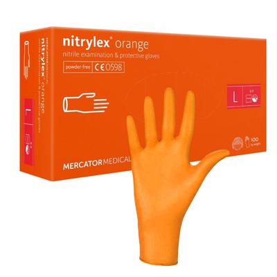 Mercator Nitrylex Orange Nitrile Gloves 100 Pieces