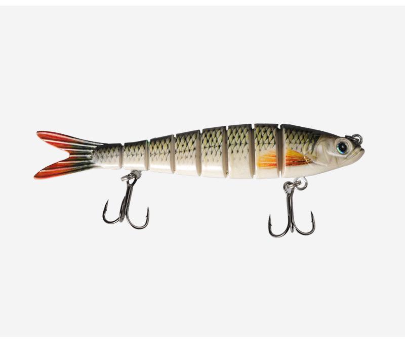 Best-Selling Realistic Multi-Jointed Fish Bait, 26g, 12cm, Eight-Section Sinking Lure for Sea Fishing