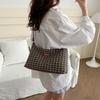 Stylish Retro Plaid Large Capacity Tote Bag For Women 2024 New Korean Trend