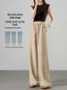 YAMAMOTO Women's Linen Pants - Summer 2026 High Waist, Drapey, Casual, Narrow Straight, Wide-Leg Style.