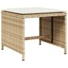 Vidaxl 11-Cz. Garden Furniture Set With Cushions, Beige, Poly Rattan