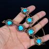 Tibetan Turquoise Necklace Gemstone Jewelry, 999 Copper Wire Wrapped Necklace, Handmade Jewelry Birthstone Necklace