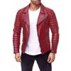 Men's leather jacket winter new color casual zipper decorative PU leather jacket jacket men