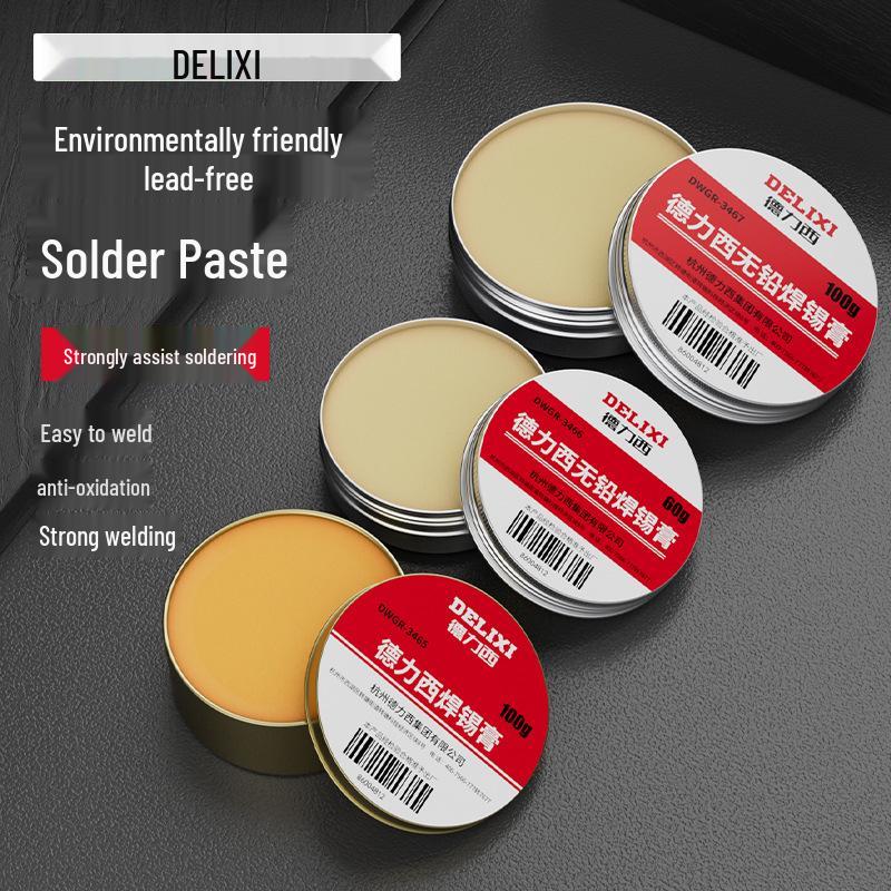 Delixi Eco-Friendly Lead-Free Solder Paste & Flux for Repair and Welding