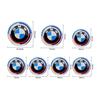 For BMW E84Front Hood Emblem For BMW 50th Anniversary Logo 81mm+Rear Badge 74mm+Wheel Hub Cap 68mm+56mm Steering Wheel Sticker 46mm