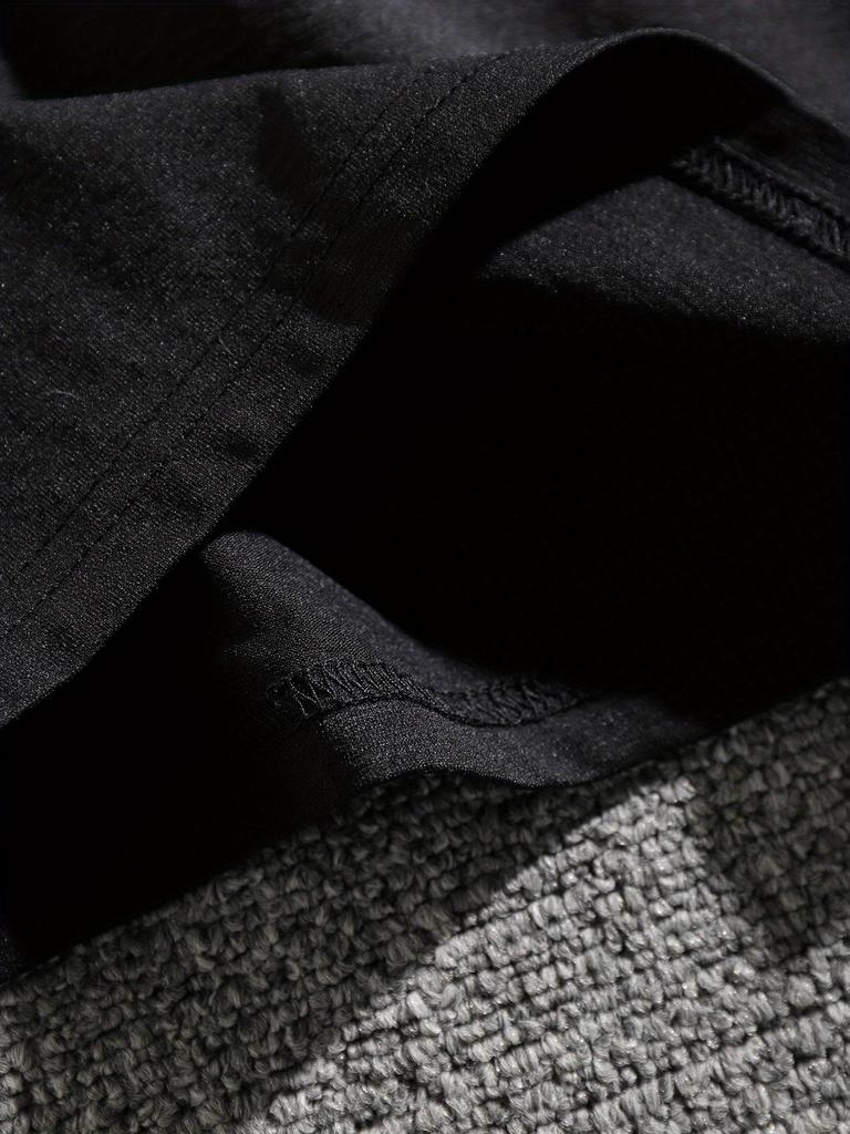 European sizes Men's Casual Short Sleeve T-Shirt with Unique Bear & Snowy Forest Design - Breathable Polyester, Round Neck, Machine Washable -