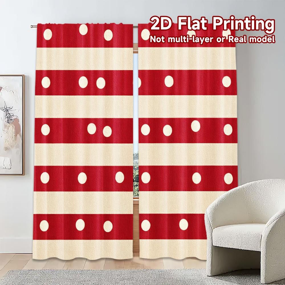 Set Of 2 Contemporary Flat Printing Jit Curtains Without Rod Festive Gnomes Chic Polyester Gifts Kitchen Curtain For Window Made