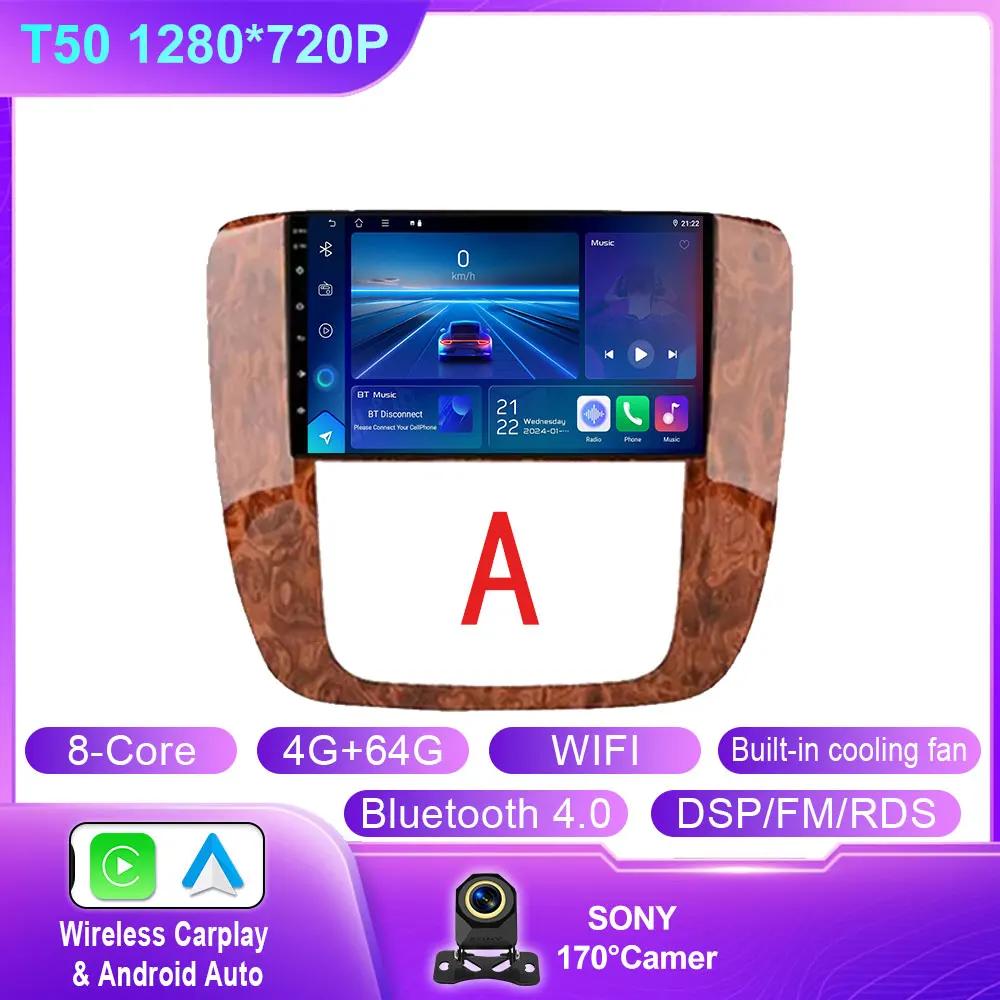 Android Car For GMC Yukon Chevrolet Tahoe Suburban 2008-2012 GPS Navigation Multimedia Player Stereo Head Unit QLED Screen 5G BT