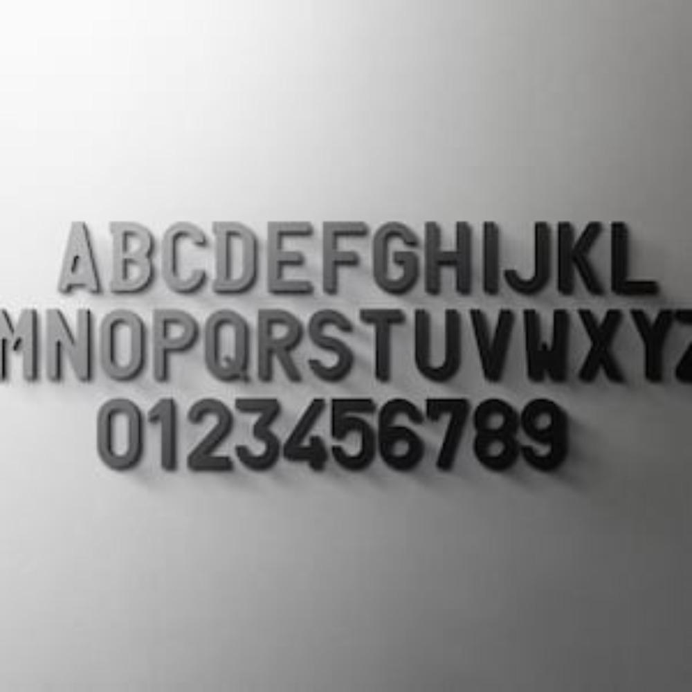 

3D Лазерна Різка Бельгійський Номерний Знак Акрилові Літери Клейкі Наліпки для Свят 9 чорний