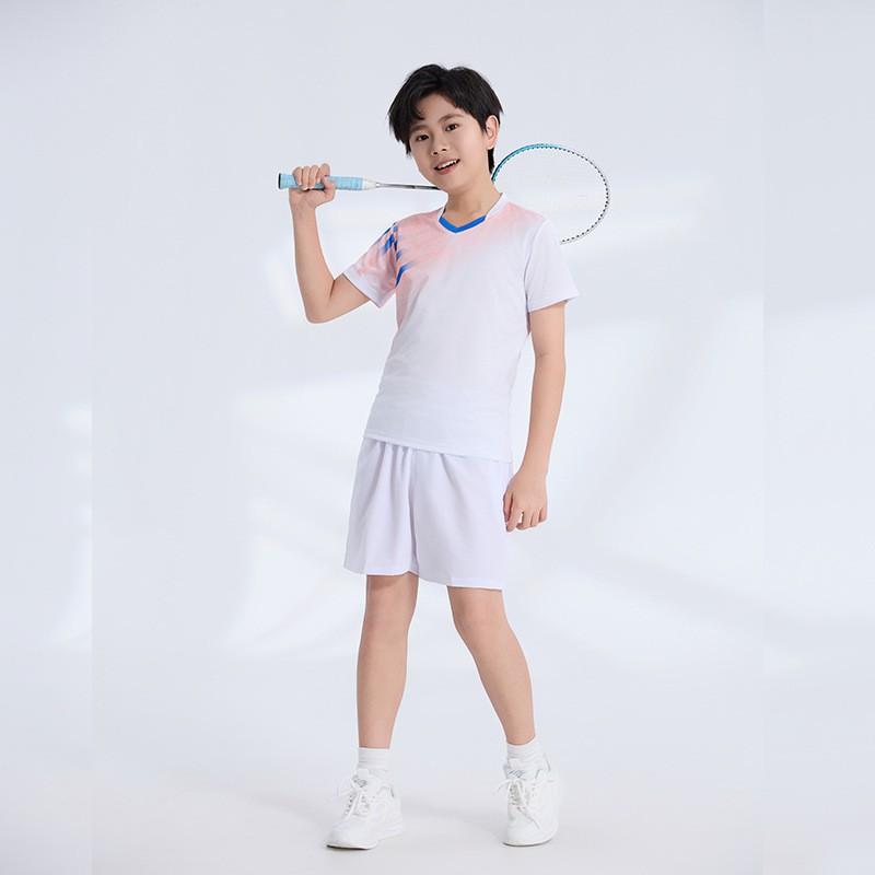 Kids Quick-Dry Badminton Training Set Girls Boys Sportswear Lightweight Bamboo Fiber Athletic Outfit