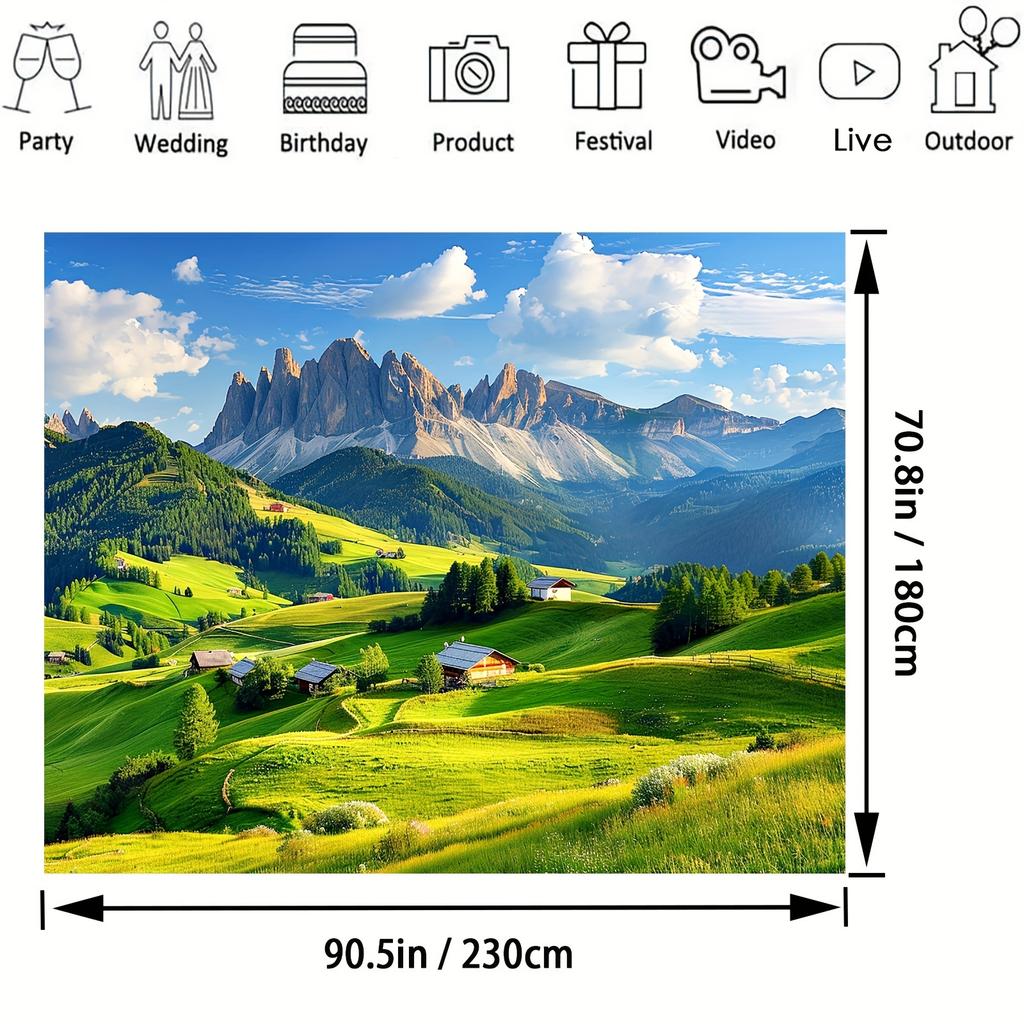 Multi Functional Polyester Mountain Tapestry - the Perfect Choice for Living Room, Bedroom Decoration, and Party Wall Art