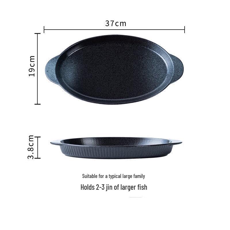 ZISIZ Ceramic Fish Platter