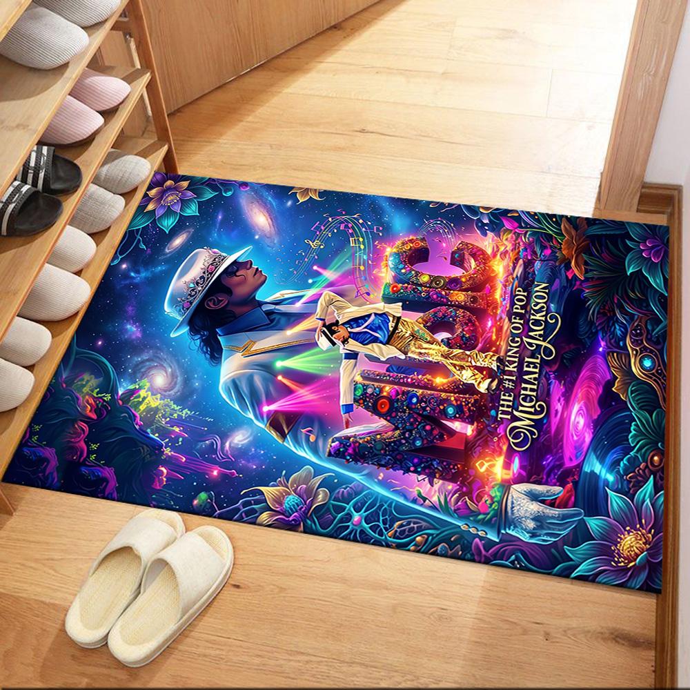 Michael Jackson 1 Floor Rug Office Rug Design for Entryway Playrooms Bedrooms Dining Room Anti-slip Rug Decorate Offices Wedding Party Gift